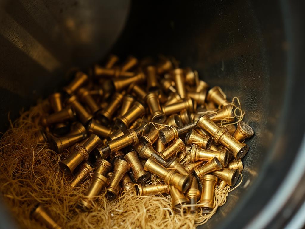 Brass turnings — Brass scrap ready for recycling