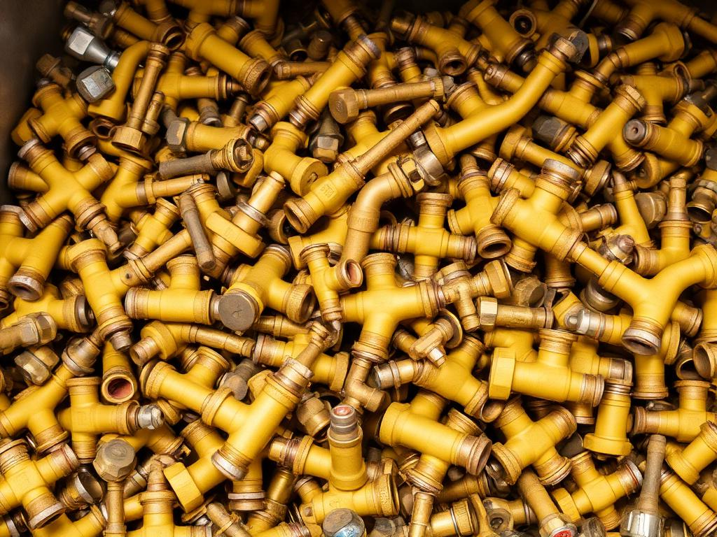Yellow brass — Brass scrap ready for recycling