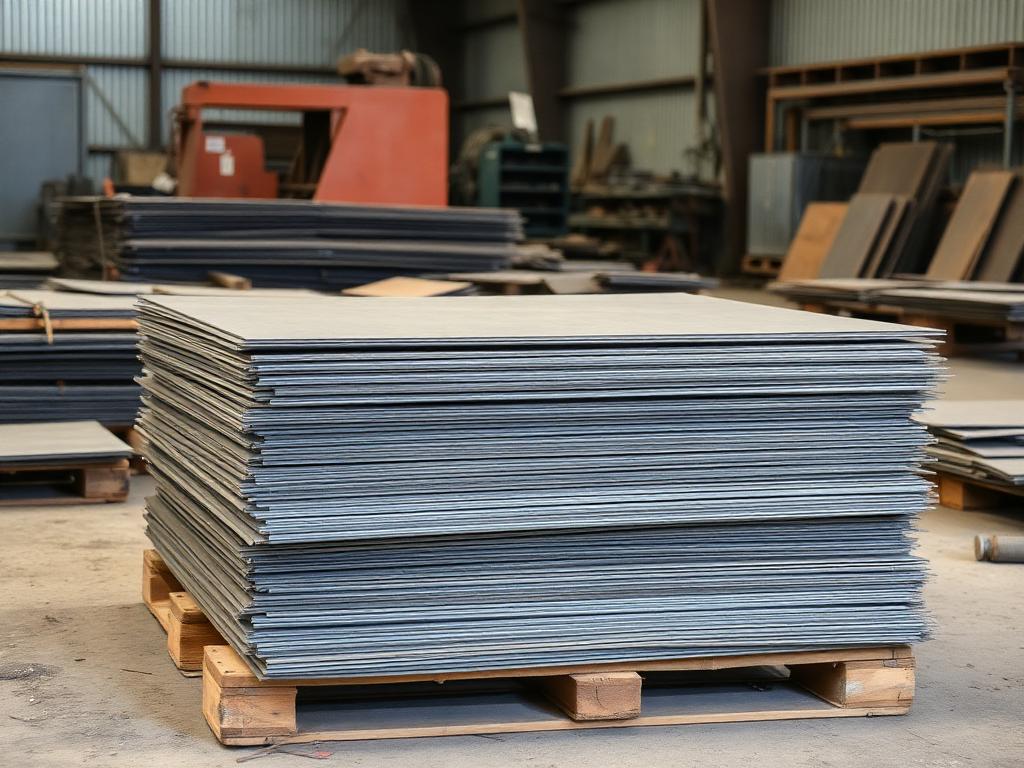 Sheet offcuts — CR Steel scrap ready for recycling