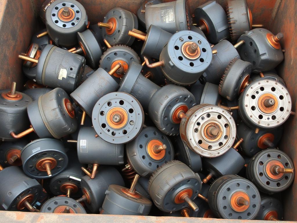 Small electric motors — Electric Motors scrap ready for recycling