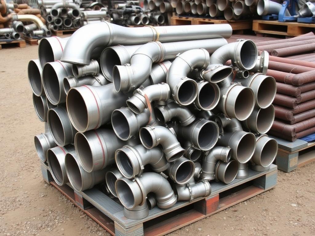Stainless pipe and fittings — Stainless Steel scrap ready for recycling