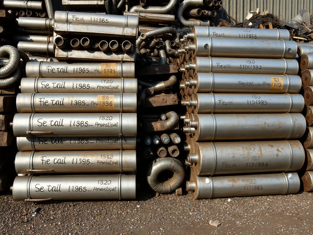 Galvanised offcuts — Zinc scrap ready for recycling